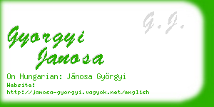 gyorgyi janosa business card